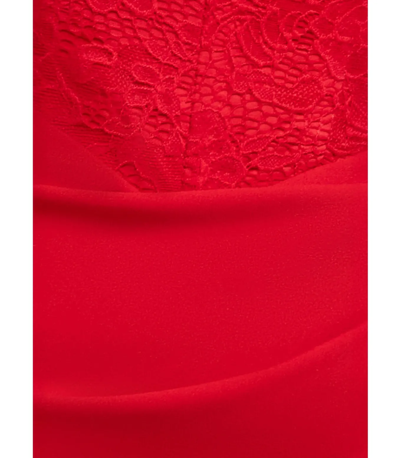 Midi-jurk “One Shoulder Organza Fan Detail Lace Bodice Midi Dress”