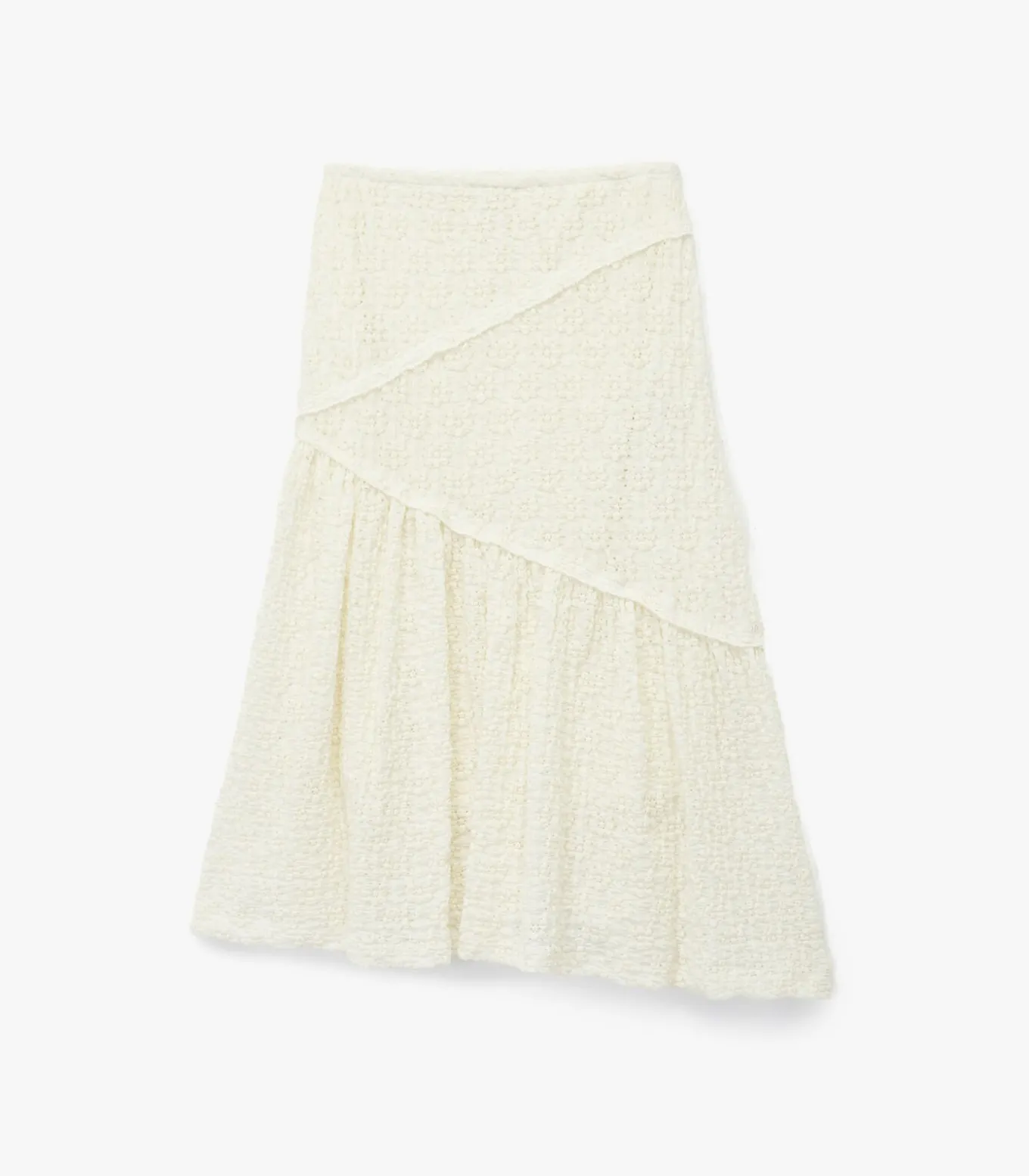 Midi-rok Kanten Details Elastische Taille