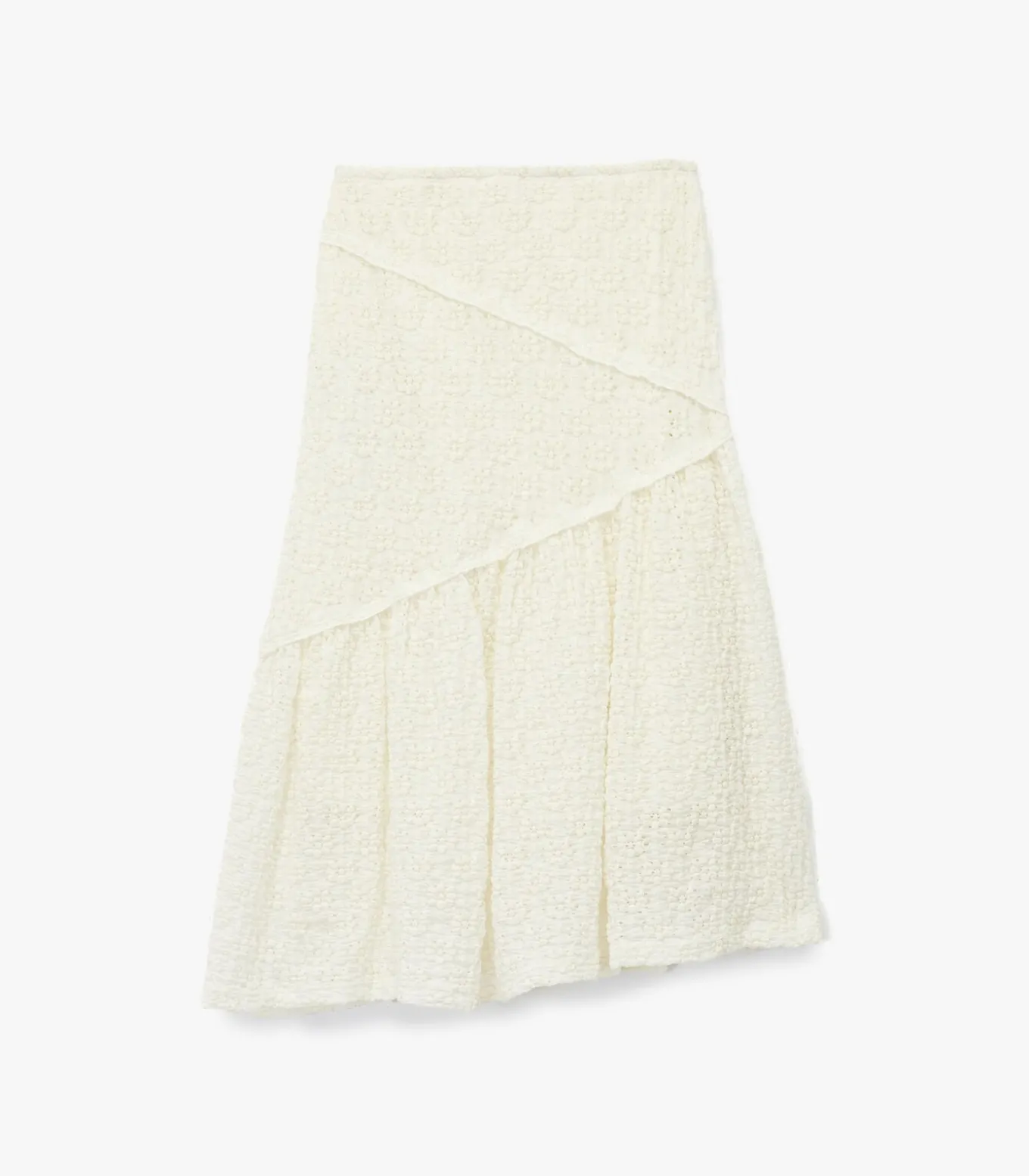 Midi-rok Kanten Details Elastische Taille