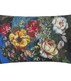 Minakari Cobalt - Kussensloop in katoen satijn met print