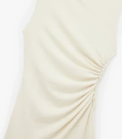 Mini-jurk Mouwloos Gedrapeerd Slanke Pasvorm