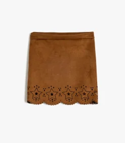 Mini-lengte Suède Rok