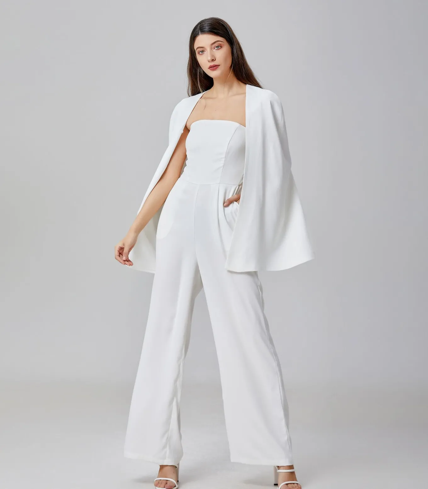 Minimalistische bustier jumpsuit