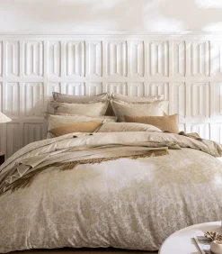 Mémoire - Effen kussensloop in katoenen jacquard