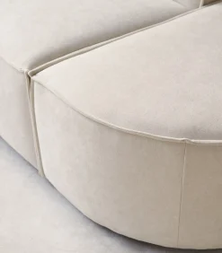 Modulaire loungefauteuil Dario in beige stof