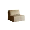 Modulaire loungestoel Nils in natuurlijk linnen, 1-zit
