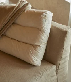 Modulaire loungestoel Nils in natuurlijk linnen, 1-zit