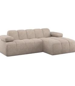 Mojo Chaise Longue Bank Rechts - Wollig - Donkerzand