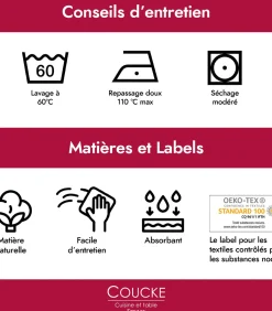 Mouton - Badstof keukenhanddoek van katoenen jacquard met print 50 x 50 cm