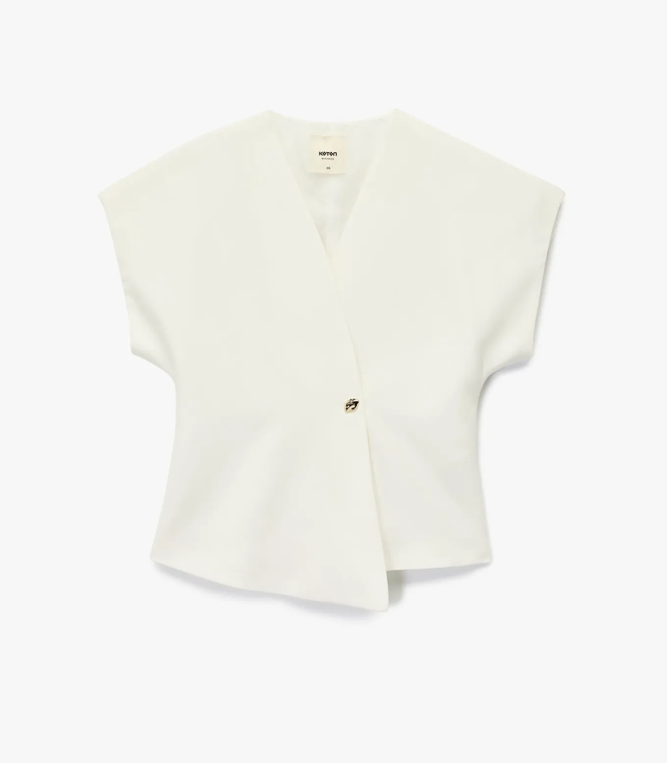 Mouwloze Asymmetrische V-hals Oversized Gilet