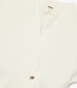 Mouwloze Asymmetrische V-hals Oversized Gilet