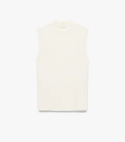 Mouwloze Trui Met Schittering En Hoge Kraag