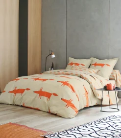 MR FOX Mandarine - Laken Perkaal Katoen