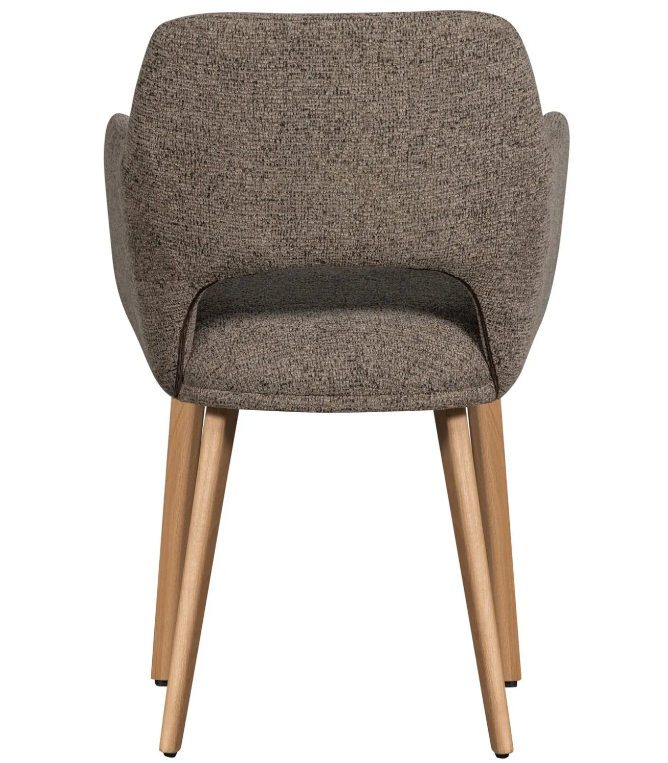 Murat Eetkamerstoelen Houten Naturel Poot - Taupe - Set van 6