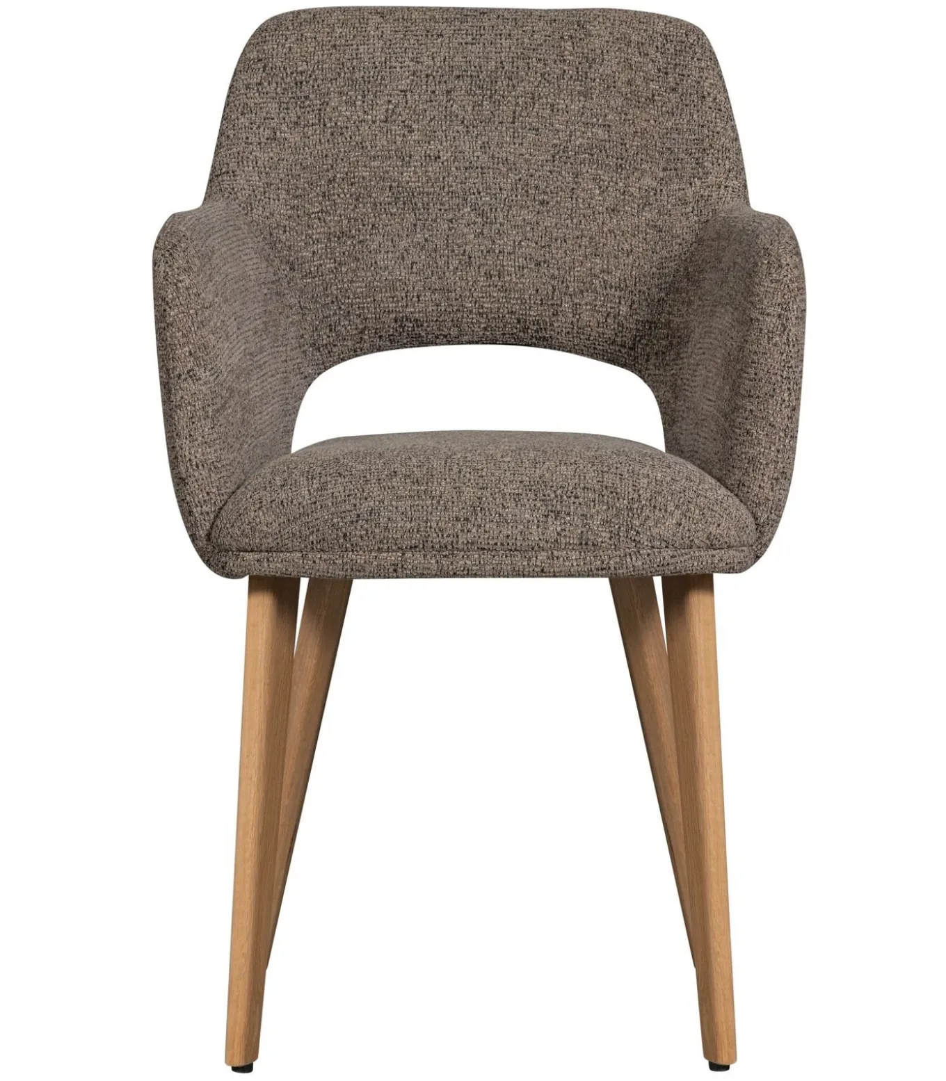Murat Eetkamerstoelen Houten Naturel Poot - Taupe - Set van 6