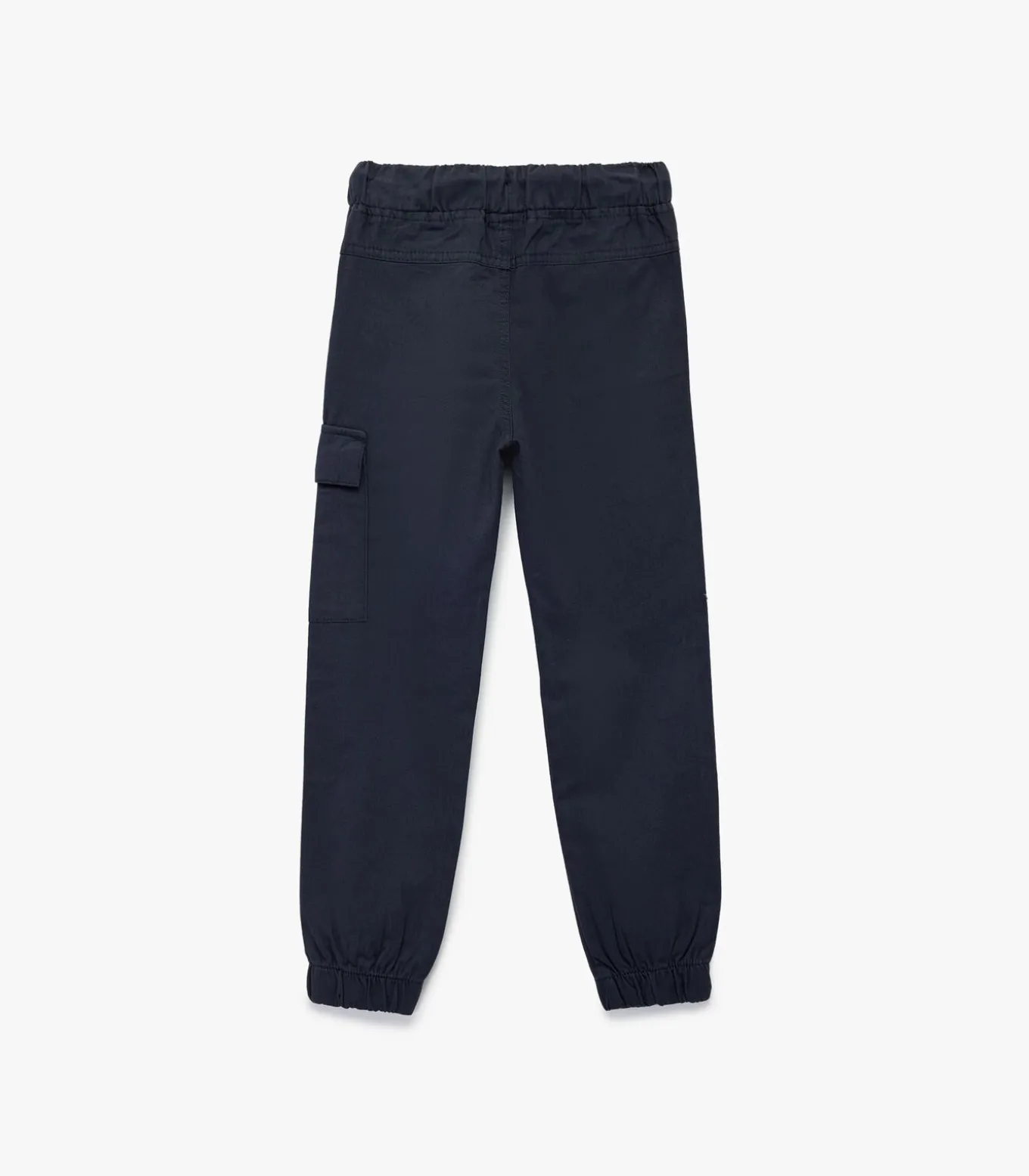 Navy Jongens Katoenen Cargo Broek Met Trekkoord