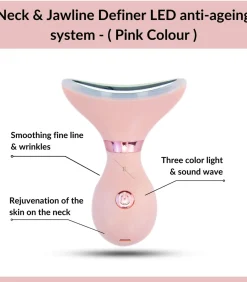 Neck & Jawline Definer LED anti-aging systeem - (roze kleur)