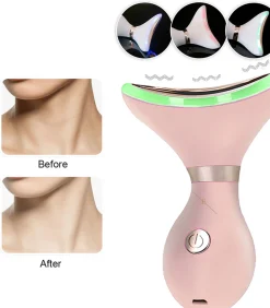 Neck & Jawline Definer LED anti-aging systeem - (roze kleur)