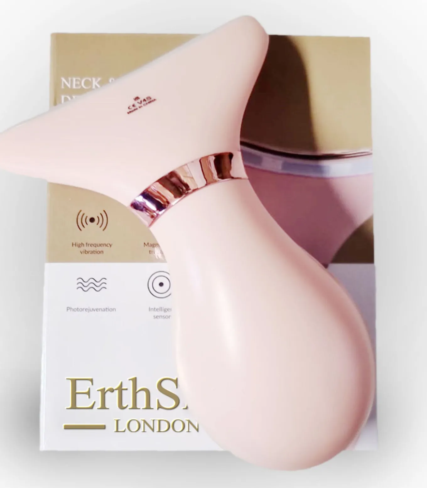 Neck & Jawline Definer LED anti-aging systeem - (roze kleur)