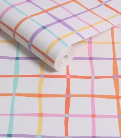 Next - Vliesbehang - Rainbow Check Multi - 1000x52