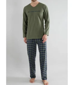 Night Wear Heren Pyjama Groen