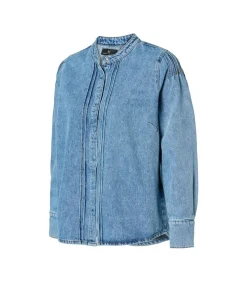 Nina Denim Blouse Denim Blauw