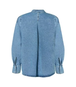 Nina Denim Blouse Denim Blauw