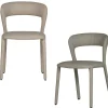 Noble Eetkamerstoelen - Leerlook - Beige - Set van 2