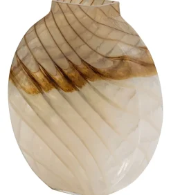 Norbert Vaas - Handgevormd - Glas - Bruin - 26x25x8