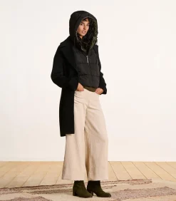 Omkeerbare capuchon zwart en kaki