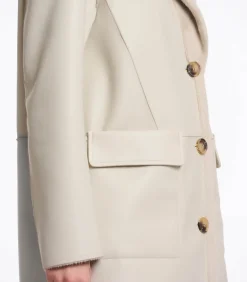 Omkeerbare lange jas Berken 44