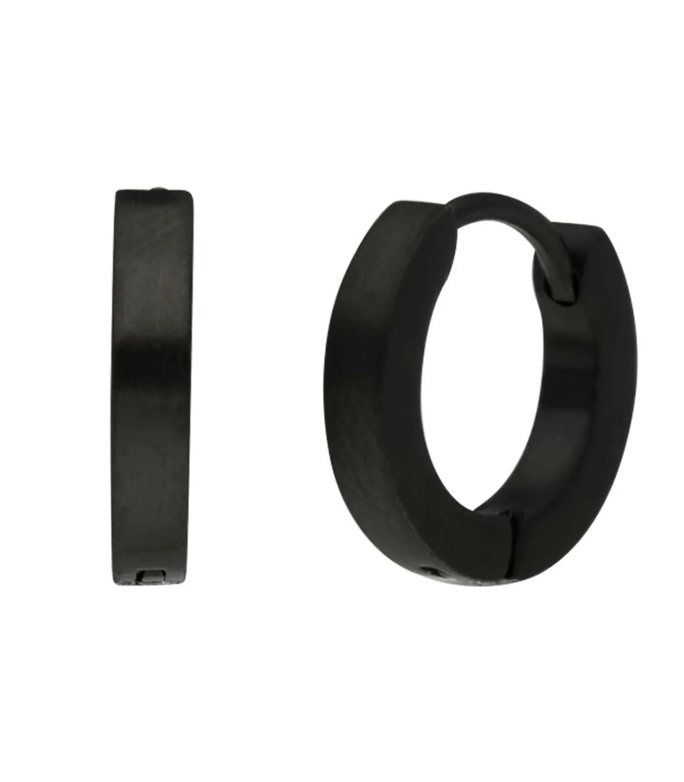 Oorbellen Staal - zwart