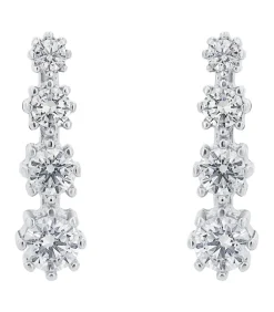 Oorbellen voor dames, 925 Sterling zilver, zirkonia synth.