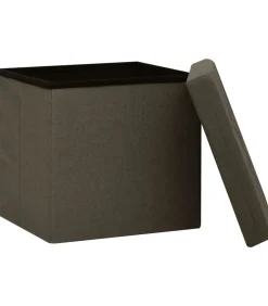 Opbergkruk inklapbaar kunstlinnen donkerbruin