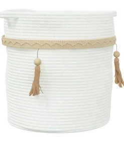 Opbergmand Ø 38x36 cm katoen wit