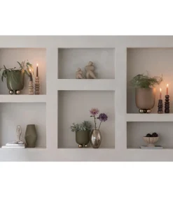 Ornament Stretched Lotus - Grijs - 14.5x12x23.5cm