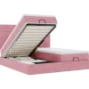 Ottoman bed met matrassen en LED's 200x200cm fluweel roze
