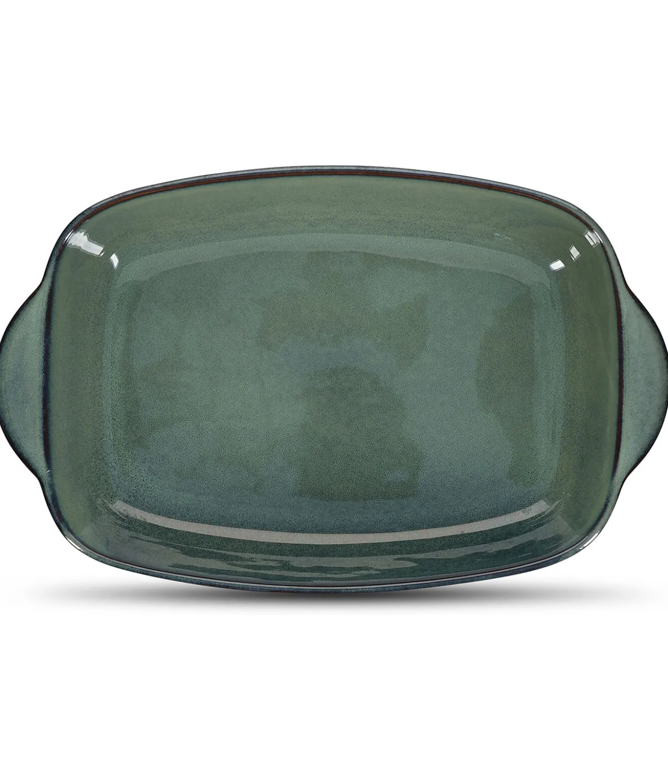 Ovenschaal 39/33x25,5xH8,5cm groen/blauw Meridian