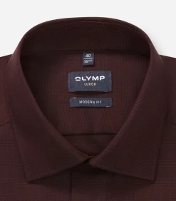 Overhemd Luxor Modern Fit Bordeaux