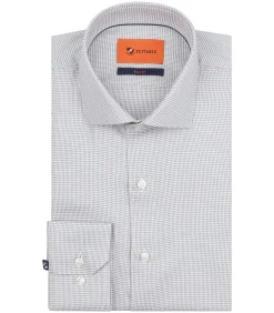 Overhemd Extra Lange Mouwen Print Taupe