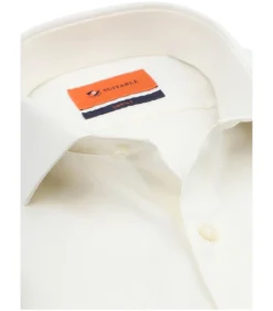 Overhemd Extra Lange Mouwen Twill Ecru