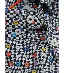 Overhemd met lange mouwen en smiley print