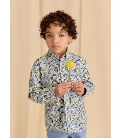 Overhemd met lange mouwen en bloemenprint