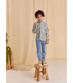 Overhemd met lange mouwen en bloemenprint