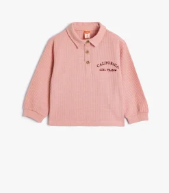 Overhemdkraag geborduurd Sweatshirt