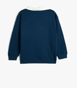Overhemdkraag Met blokken Sweatshirt