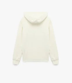 Oversized sweater met capuchon en halve ritssluiting