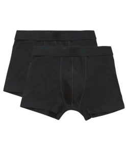 2-pak Jongens boxershorts Organic - Biologisch katoenen kinder onderbroeken - Zwart - Grijs - Donkerblauw