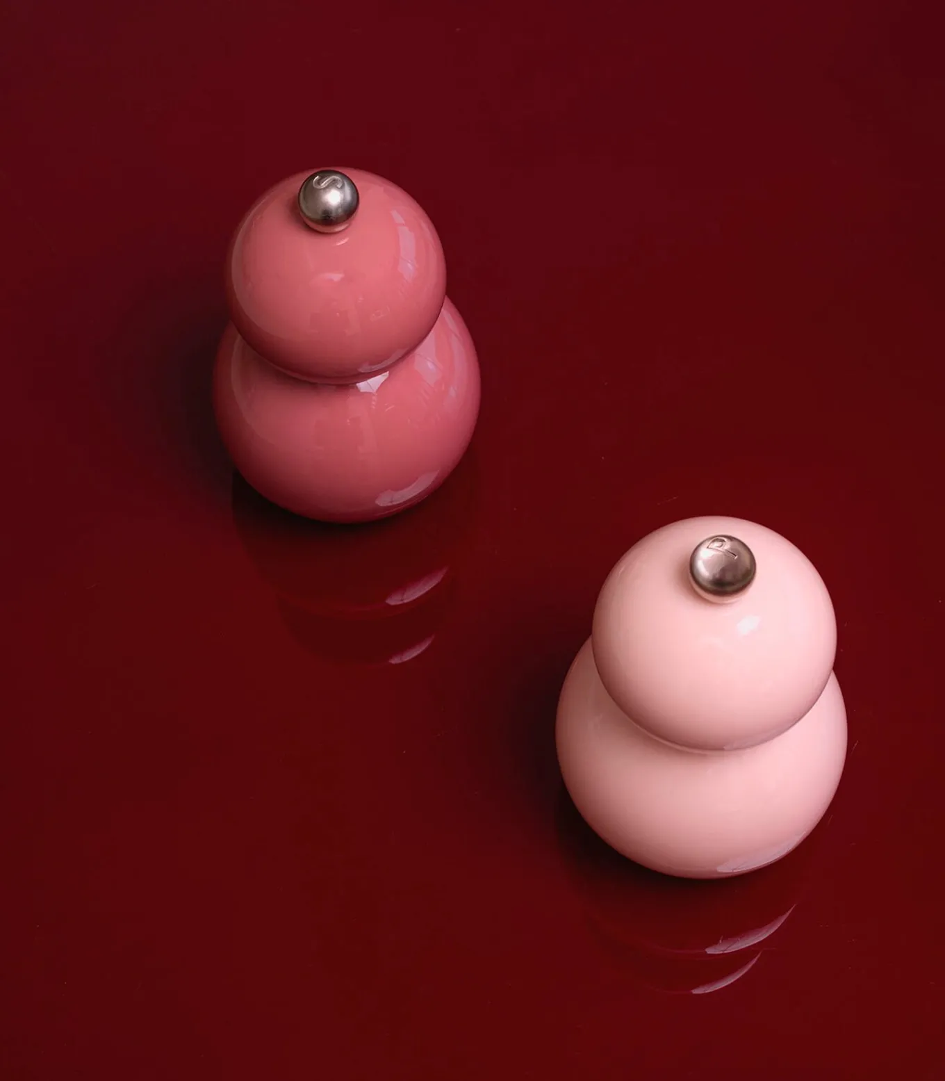 Peper/zoutmolen H12cm roze Betty - set/2