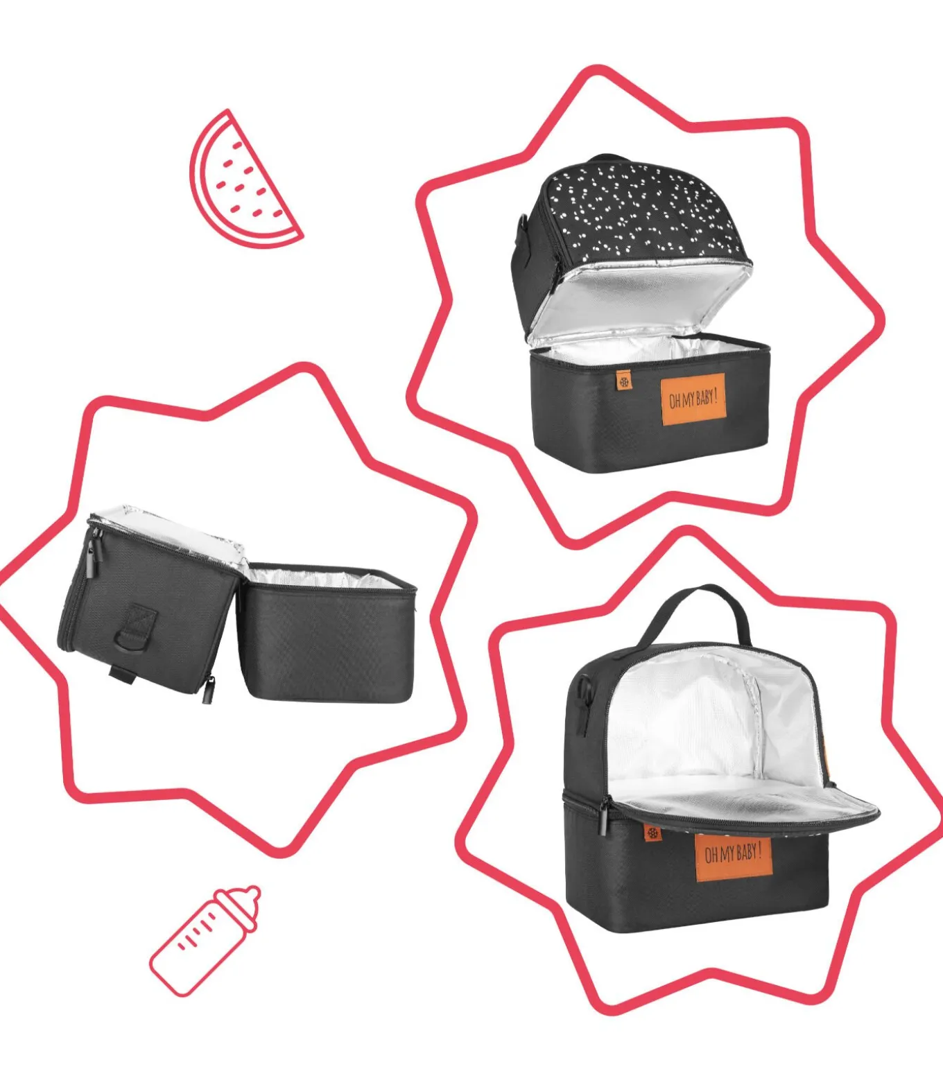 Pick & Go geïsoleerde lunchtas met meerdere vakken